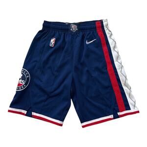 Nike Boys Brooklyn Nets City Edition Swingman Shorts Blue Size Small Basketball